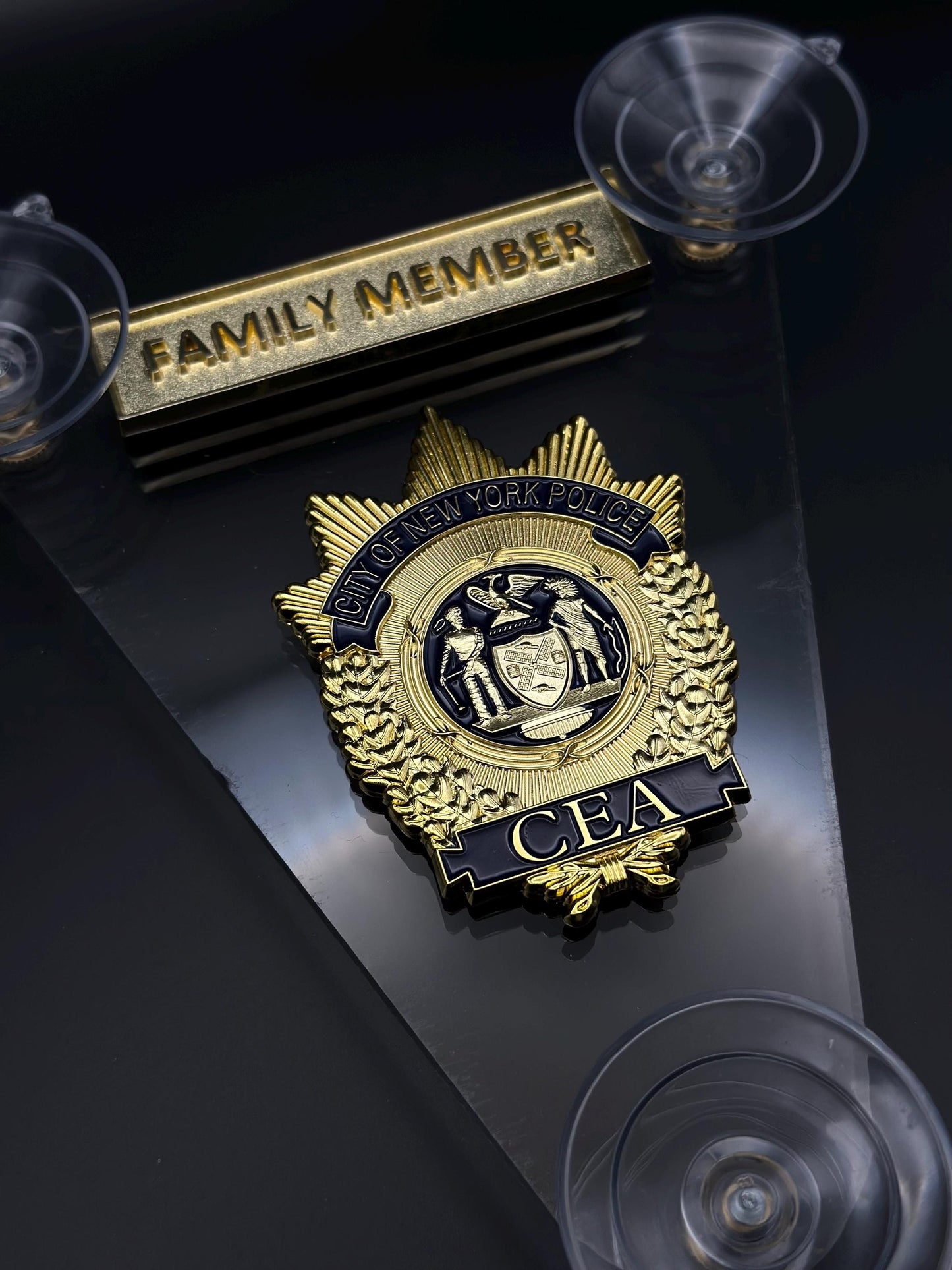 Windshield badge NYPD CEA Family Member