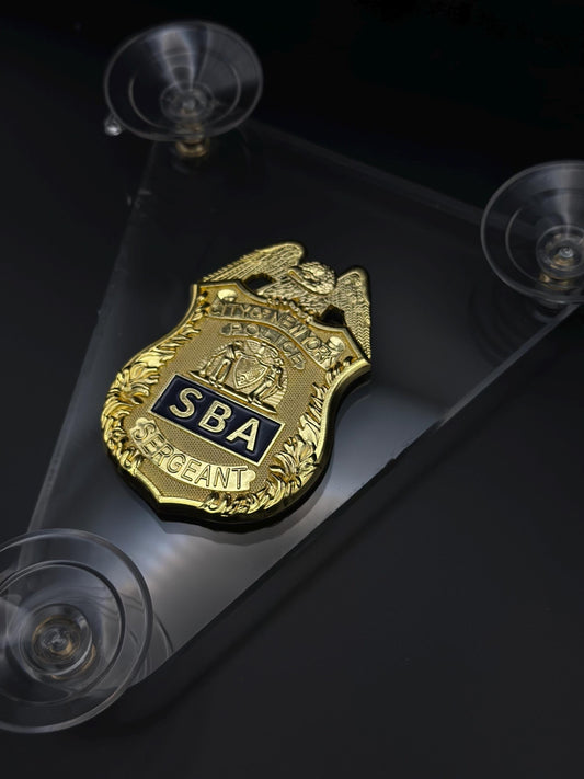 Windshield badge SBA NYPD with SBA official wallet