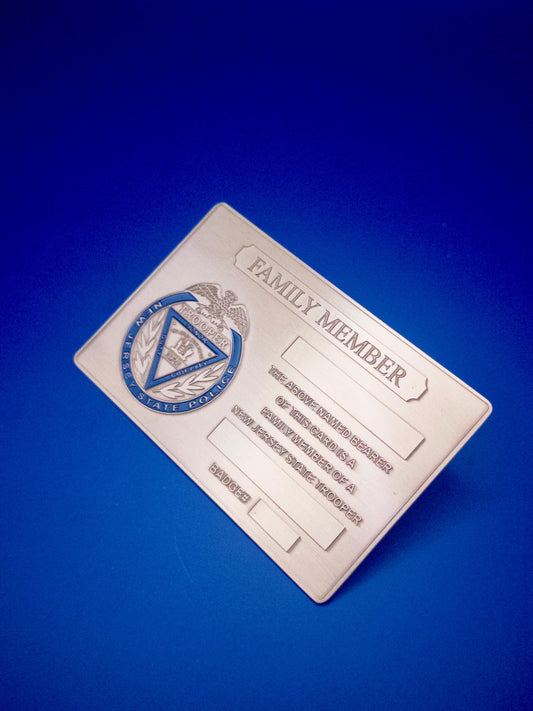 New Family Member Card – New Jersey State Police Trooper blank
