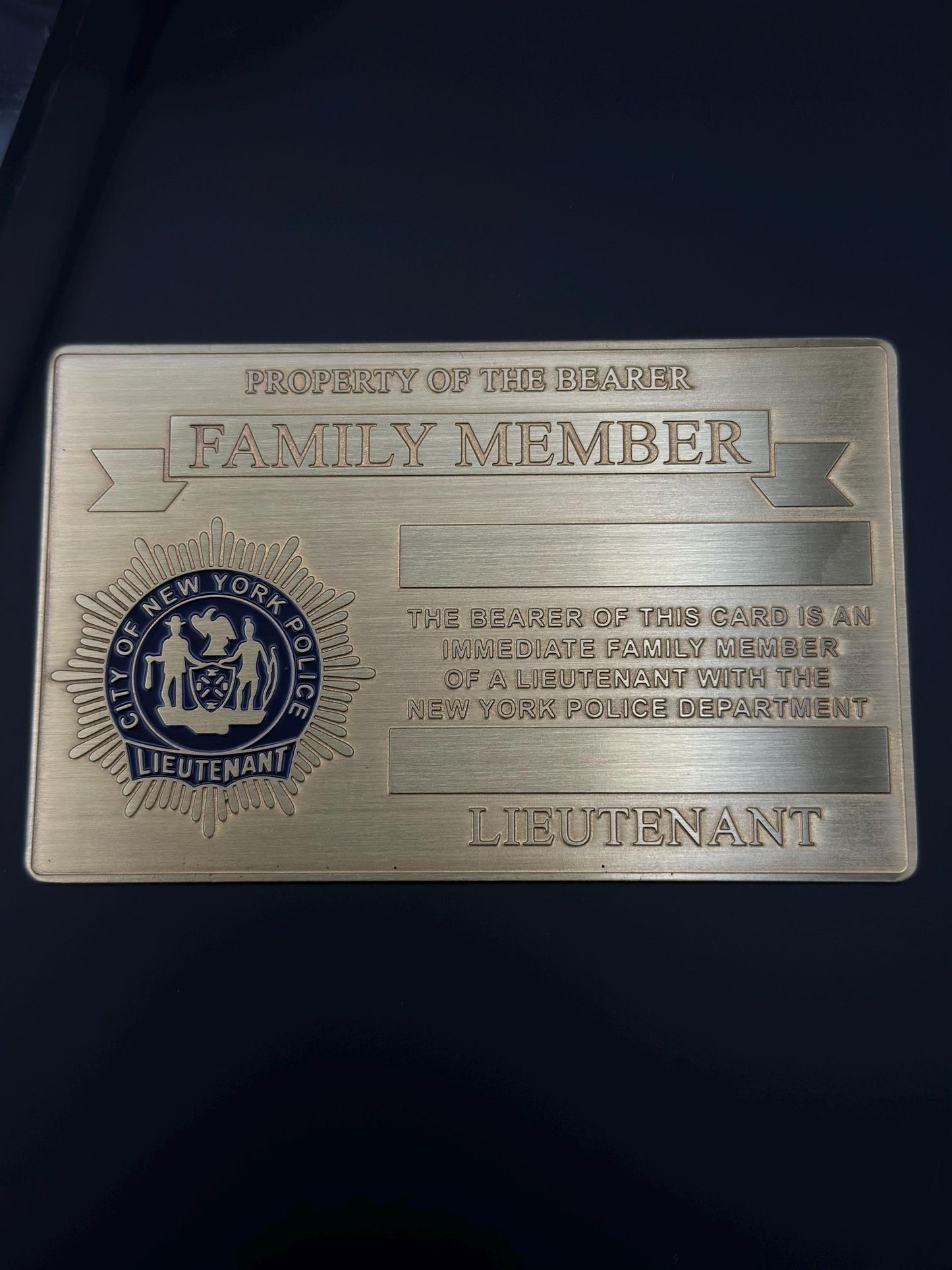 Windshield badge Lieutenant Family Member set