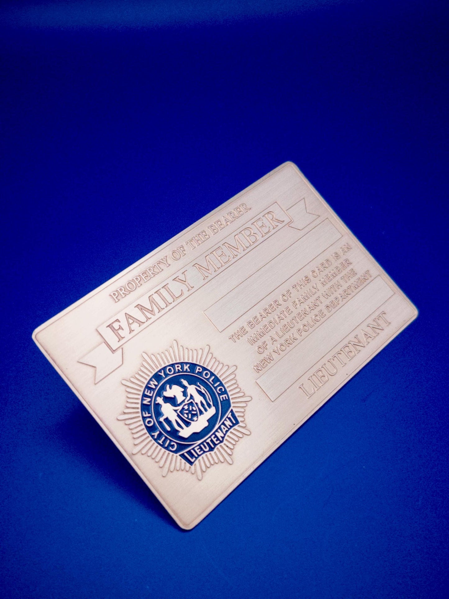 Gold LBA Family Member Card – NYPD Lieutenant