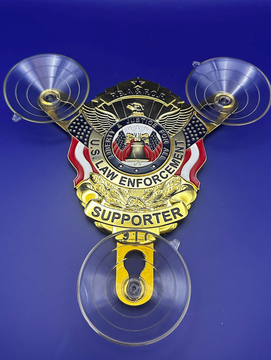 Windshield Badge FOP and PBA supporter