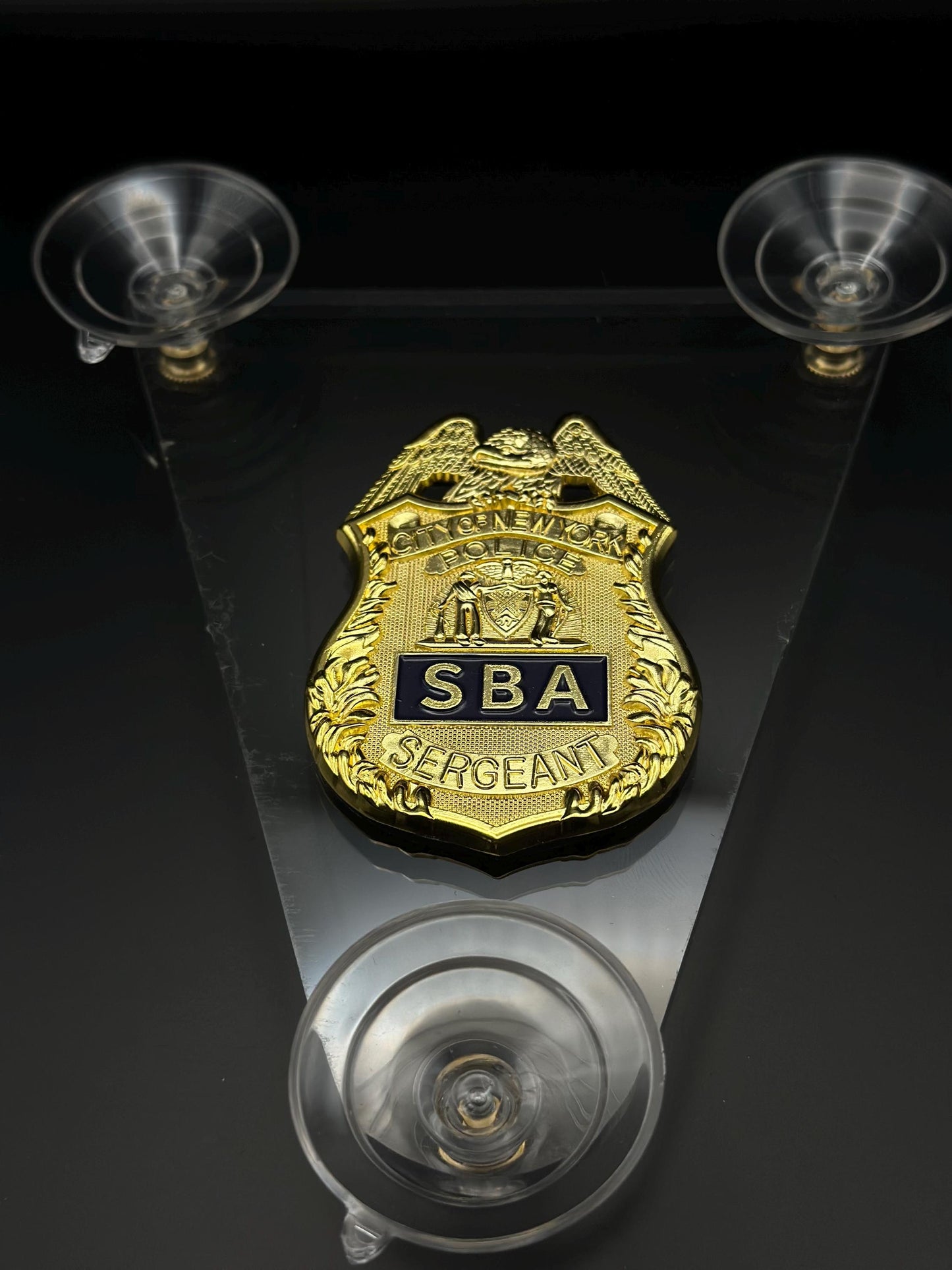 Windshield badge SBA NYPD with SBA official wallet