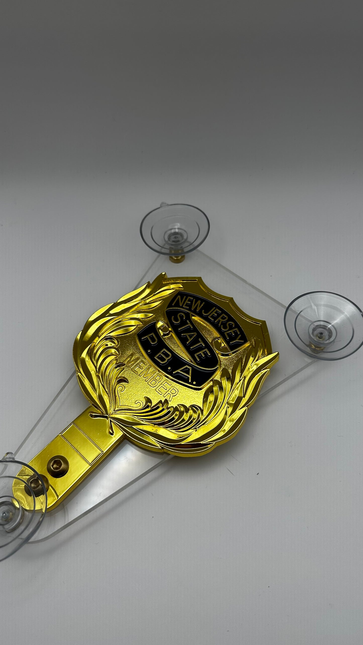 New Jersey State PBA Member Car Windshield Badge