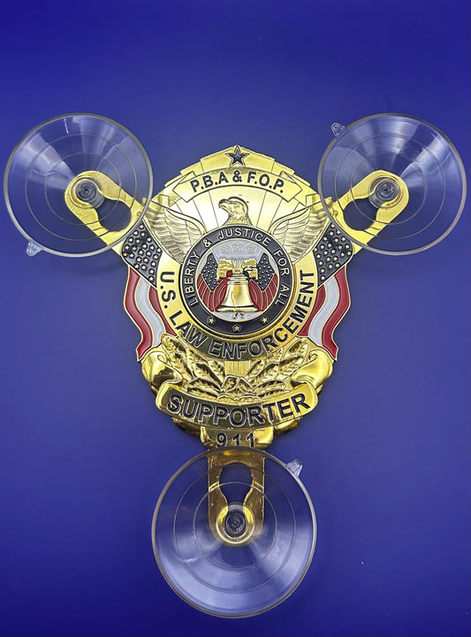 Windshield Badge FOP and PBA supporter