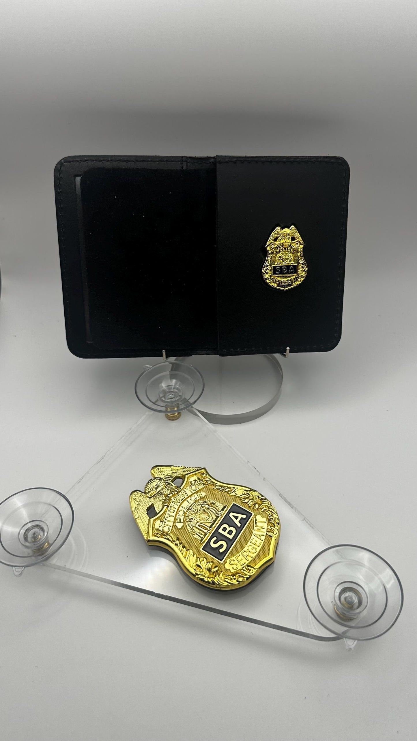 Windshield badge SBA NYPD with SBA official wallet