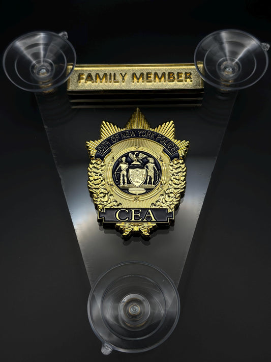 Windshield badge NYPD CEA Family Member