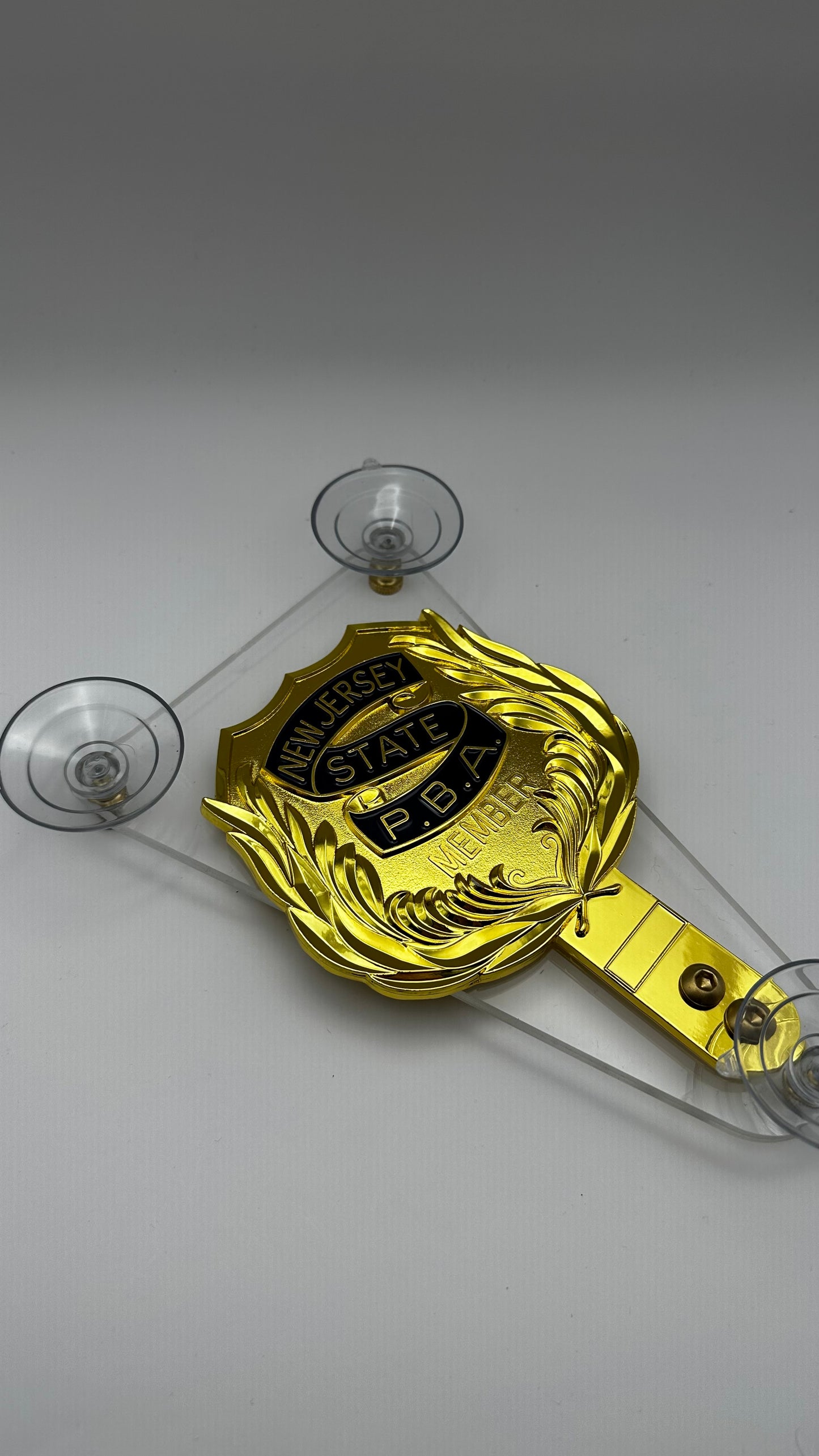 New Jersey State PBA Member Car Windshield Badge