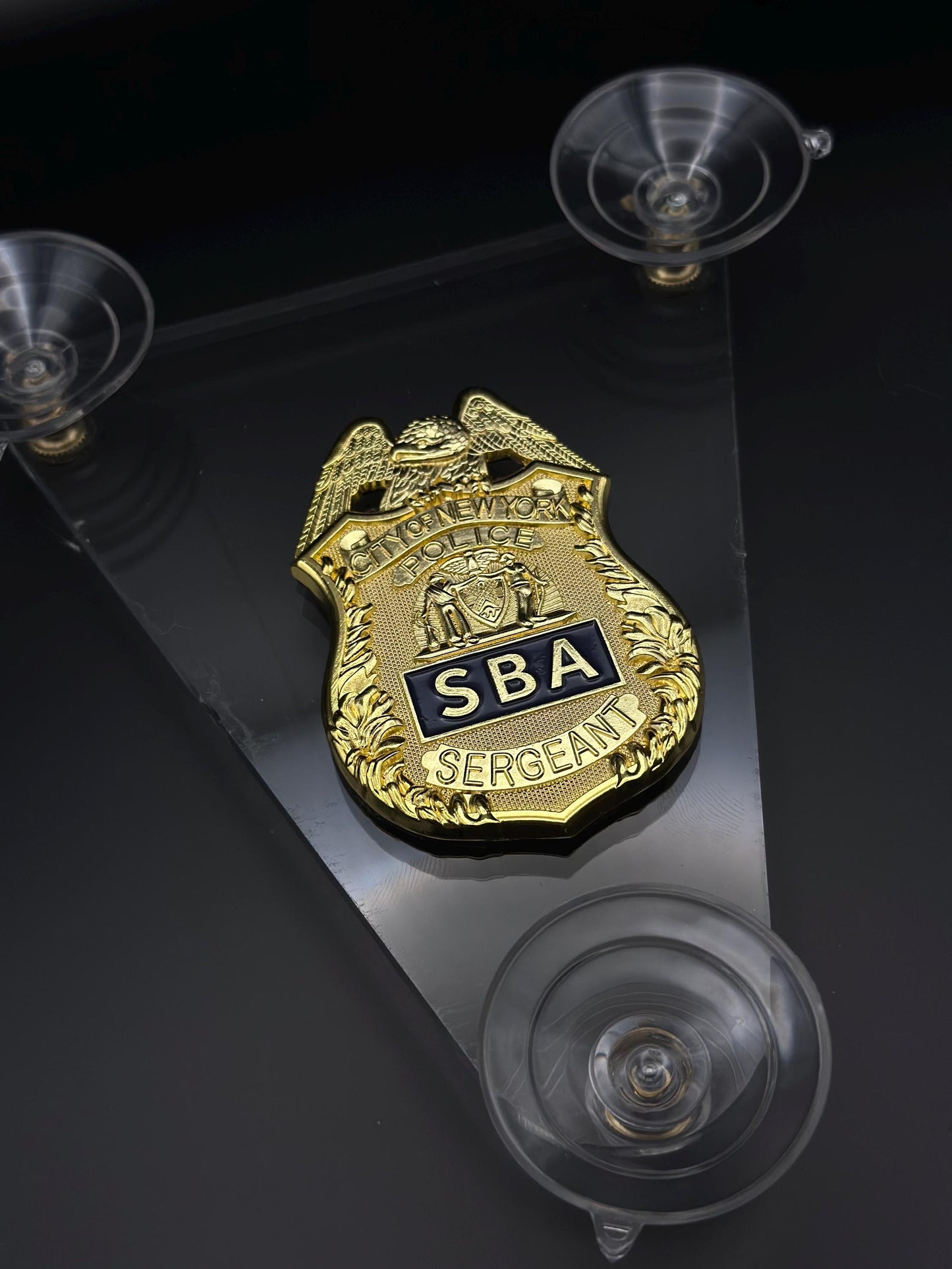 Windshield badge SBA NYPD with SBA official wallet