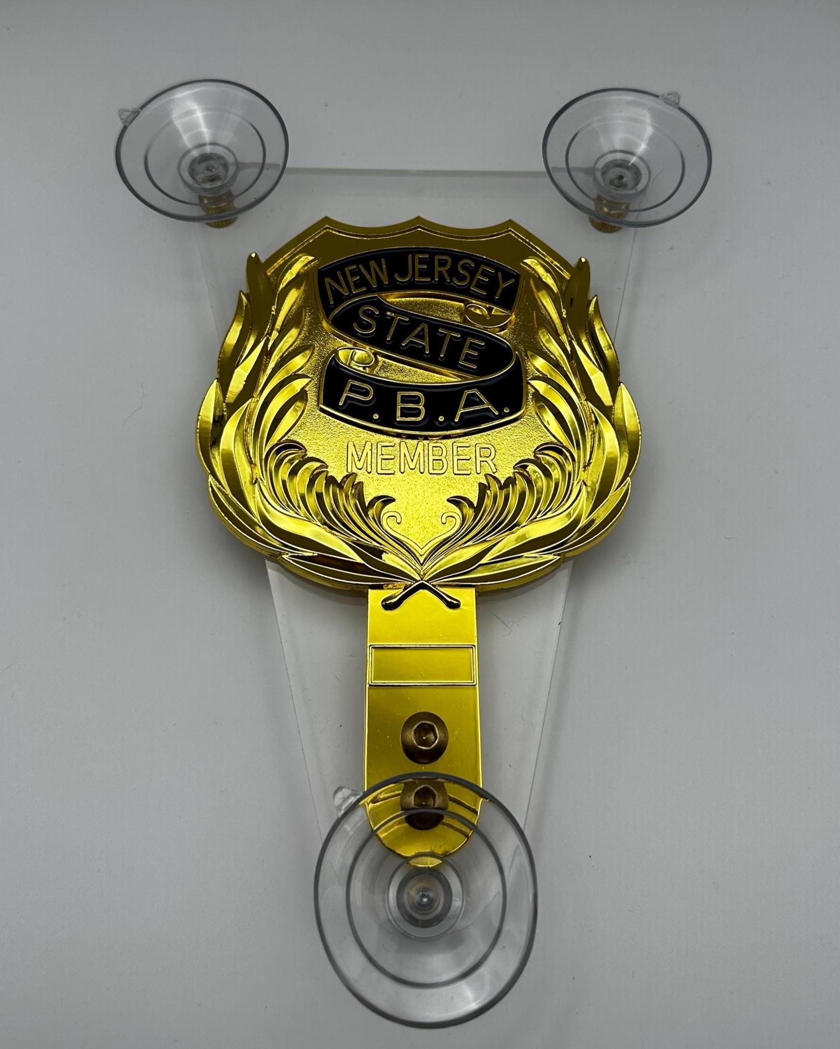 New Jersey State PBA shield and Wallet with mini pin emblem